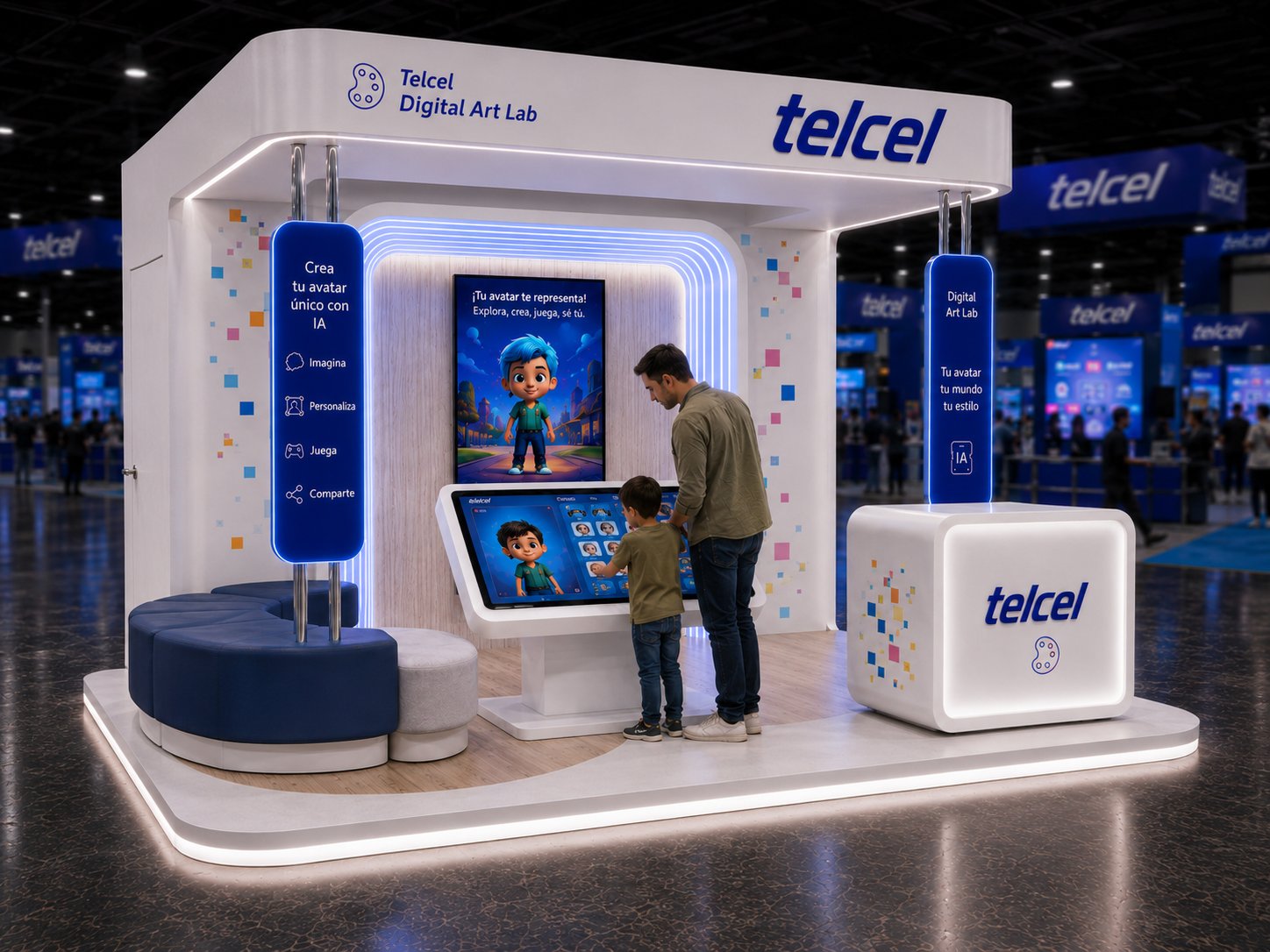 Modularidad compacta — misma identidad Telcel.