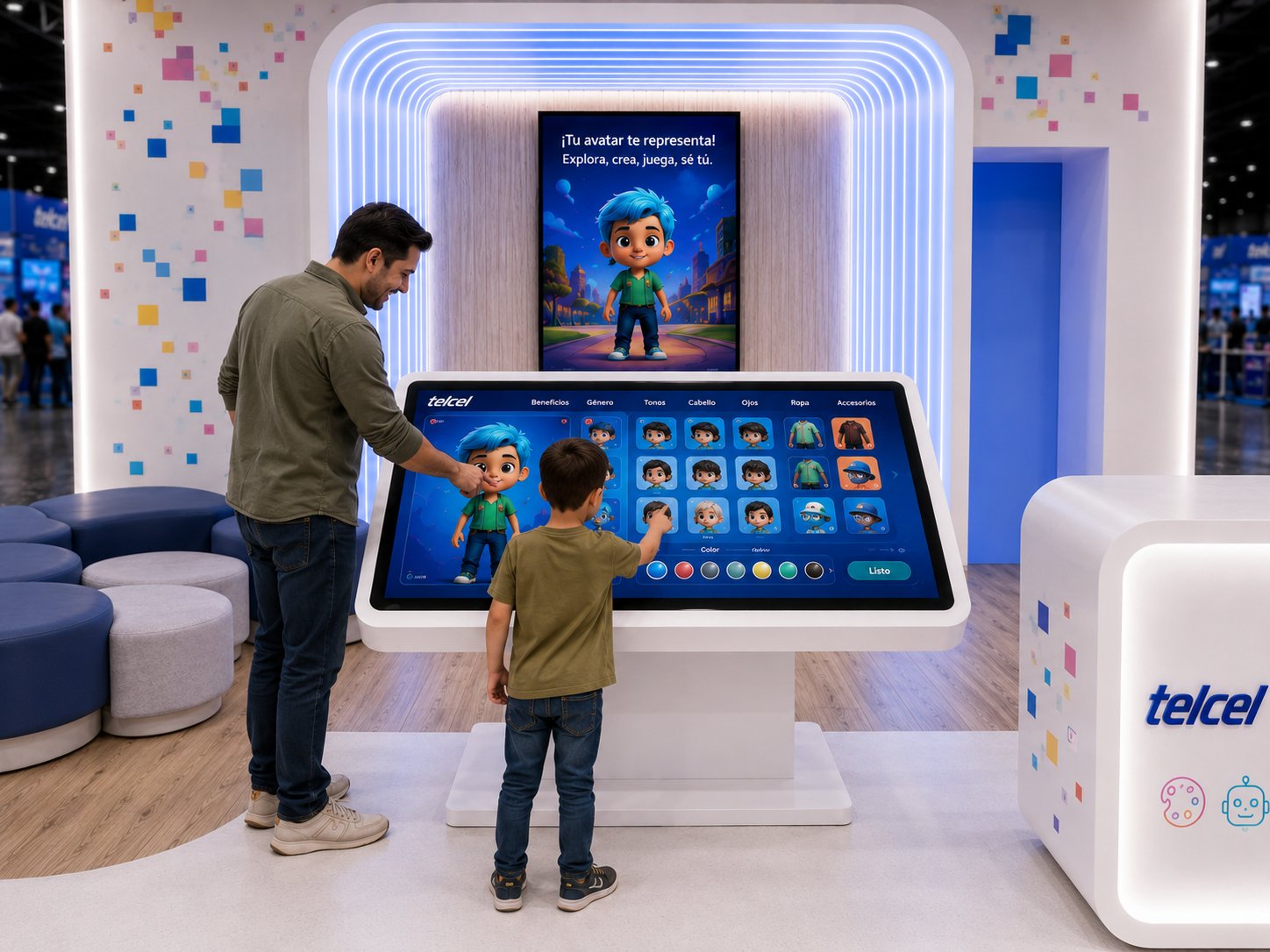 Creación de personaje e historia en la mesa touch